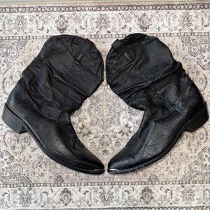 Dingo Pigskin Men's Harness Slouch Boots Black 15240 Western Cowboy  10.5 EW